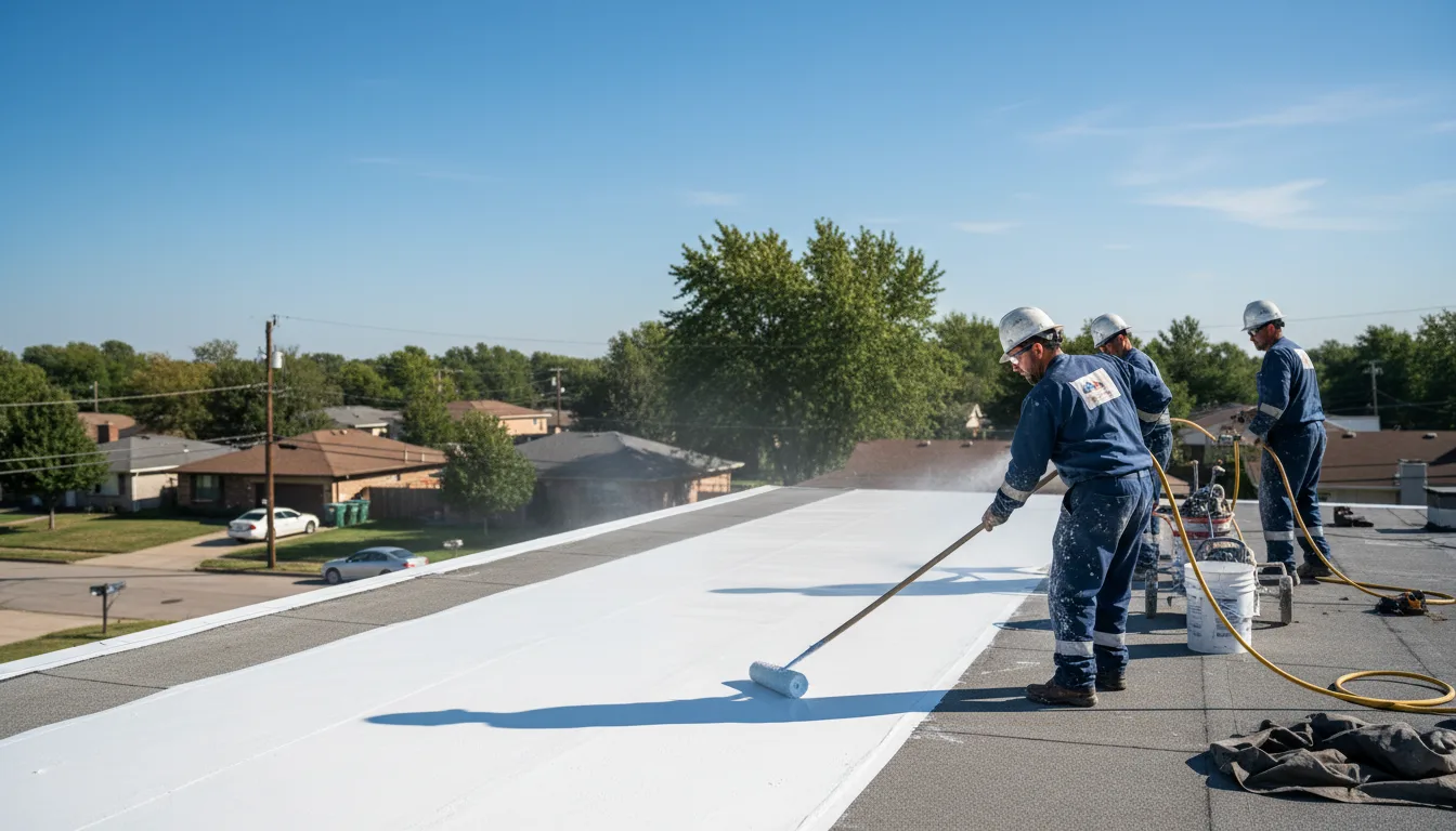 Commercial roof coating in Moseley, VA near me